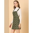 thumbnail image 4 of Vestido Floral Allegra K Mono Correa Ajustable Falda de Tirantes pana para Mujer Verde S, 4 of 6