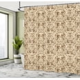 thumbnail image 4 of Ambesonne Victorian Shower Curtain, Vintage Floral Ivy Swirls, 69"Wx75"L, Champagne Almond, 4 of 4