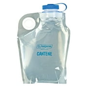 Downeast Bicycle Specialists Flexible 96 oz Camping Water Canteen with Loop-Top Cap, Transparent