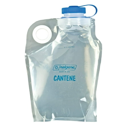 Downeast Bicycle Specialists Flexible 96 oz Camping Water Canteen with Loop-Top Cap, Transparent