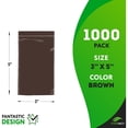 thumbnail image 2 of PUREVACY Amber Zip Bags Pack of 1000 Brown Poly & Plastic Pa, 2 of 7