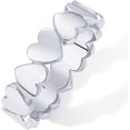 thumbnail image 1 of 14K Gold Plated Heart Stackable Ring for Women | Love Valentines Statement Rings, 1 of 5