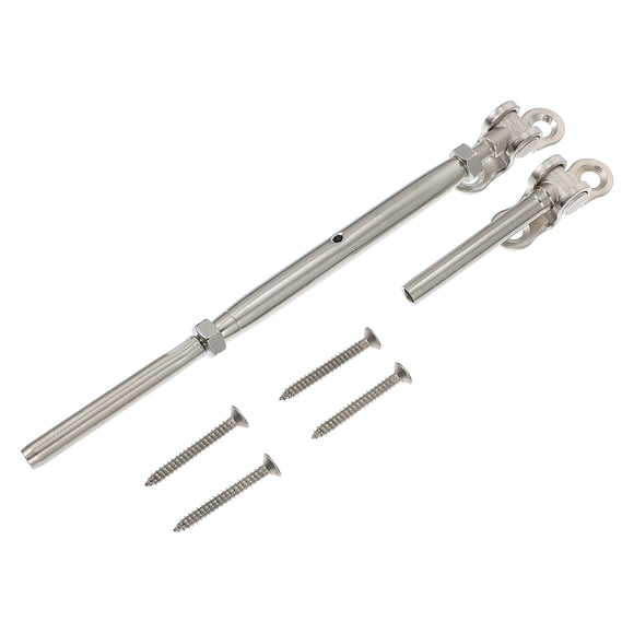 Shisuyan Deck Cable Railing System Kit Silver 1 Set 7.86X0.79X0.59in