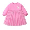 thumbnail image 2 of LYMAYTER Robe Décontractée pour Filles Petites Filles Robes de Princesse Roses Adorables pour Tout-Petits Printemps Automne Robe Douce 2-7 Ans, 2 of 8