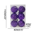 thumbnail image 5 of KOYPTL 6PCS 1.57In Christmas Ball Ornaments Set for Tree,Shatterproof Woven Hanging Bulbs Pendants for Christmas Tree Porch Lawn Yard Holiday Decorations for Xmas Birthday Home Party Supplies, 5 of 5