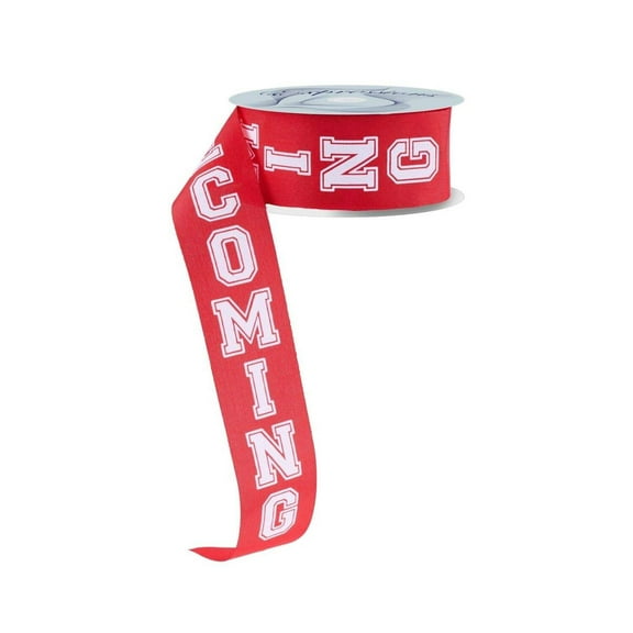 1.5" Homecoming Ribbon: Red/White (100 Feet)