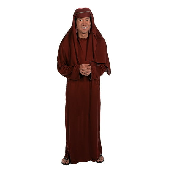 Men's Maroon Robe and Hat Nativity Costume, Apparel Accessories, Christmas, 2 Pieces