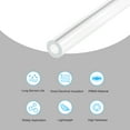 thumbnail image 3 of Uxcell 2 Pcs Clear Acrylic Pipes Round Tube for Lamps and Lanterns 4mm x 8mm, 3 of 6