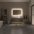 thumbnail image 2 of TOOLKISS  Anti-fog Frameless Dimmable Mirror with Backlit and Front Lighting 48 in. W x 32 in. H, 2 of 5