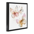 thumbnail image 2 of Stupell Industries Cottage Pink Watercolor Butterfly Trio Black Floating Frame Canvas Art, 18 x 18, by Creative Studio, 2 of 8