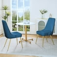 thumbnail image 5 of Kithkasa High Back Velvet Dining Chairs, Gold Legged, Set of 2, Blue, 5 of 9