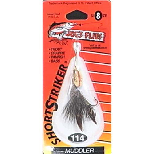 Joe's Flies Inline Spinner Short Striker Size 8 Grey