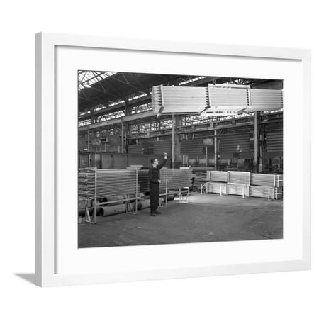 Lowering Galvanised Heat Exchangers, Edgar Allen Steel Co, Sheffield, South Yorkshire, 1964 Framed Print Wall Art By Michael (Best Heat Exchanger Espresso Machine 2019)