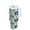 Blue Symmetrical Floral Pattern, variant on 40 oz Insulated Stainless Steel Tumbler Double Wall Stainless Steel Tumbler with 2-Way Drinking Elegant and Timeless Blue Flower