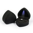 thumbnail image 3 of Waroomhouse Light-up Ring Box Ring Box with Led Light Ring Box Heart Shaped with Led Light Pocket-sized Portable Ring Case for Proposal Engagement Wedding, 3 of 8