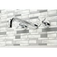 thumbnail image 2 of Kingston Brass KS8051ZX Millennium Two-Handle 3-Hole Wall Mount Roman Tub Faucet in Polished Chrome, 2 of 7