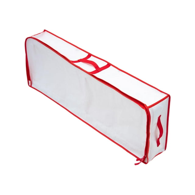 Tnarru Christmas Wrapping Paper Storage Bag under Bed Storage Box Wrapping Paper Storage Container for Bows Christmas Tree Ornaments White