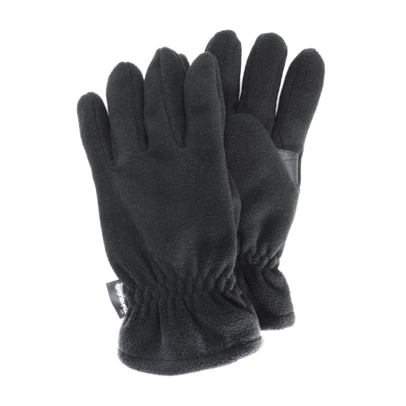Quietwear Men's Waterproof Fleece Gloves , Black, Large