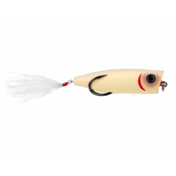 Snag Proof Zoo Pop XL Topwater Popper Soft Plastic Bass Lure, 1/2 oz., Bone