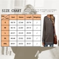 thumbnail image 4 of SHIBEVER Womens long shirt Striped Pullovers Crewneck long sleeve shirt Color Block Side Split Tunic Tops for women clothes, 4 of 4