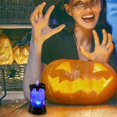 thumbnail image 4 of Velas de Calabaza YONGSHENG Sin Llama LED de Cera Real con Pilas Luz Cálida Castillo Bruja, 4 of 5