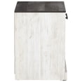 thumbnail image 4 of Single Drawer Wooden Nightstand with Grain Details, White and Gray- Saltoro Sherpi, 4 of 5