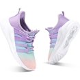 thumbnail image 5 of Kushyshoo Kids Sneakers Rainbow Pink Purple Running Tennis Athletic Shoes for Girls Size 1 (Big Kid), 5 of 5