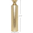 thumbnail image 3 of Hosley 21.8-Inch Gold Metal Tall Floor Vase with 6 Artificial Salmon Orchid Flowers, Modern Living Room Corner Decor and Wedding Centerpiece Set, 3 of 7