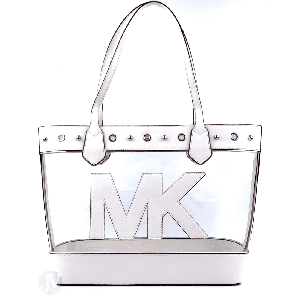 Michael Kors Clear Optic White Montauk Large Tote Handbag - Walmart.com