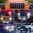 thumbnail image 2 of Faros Led H4 7 Redondo Jeep Vocho Auto Moto Ojos De Ángel, 2 of 8