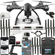 YUNEEC Typhoon G Quadcopter with GB20 Gimbal for GoPro (RTF) & Manufacturer Accessories + 2 Extra 5400mAh Flight Batteries + Extra SC 3500-3 DC LiPo Balancing Charger + GoPro HERO4 Silver + MORE