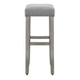 thumbnail image 3 of 29" Inch Upholstered Backless Saddle Seat Counter Stool, Antique Gray/Gray, 3 of 3