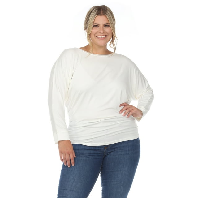 White Mark Haut Dolman à Bande pour Femme