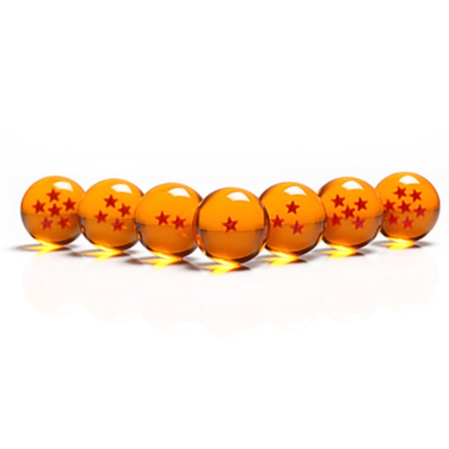 Juego de 7 bolas de anime para cosplay con bolas transparentes de estrella
