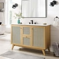 thumbnail image 2 of Modway Soma 48" Single Sink Modern Wood Bathroom Vanity in Oak and White, 2 of 17