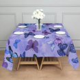 thumbnail image 3 of Purple Butterfly Flower Pattern Square Tablecloth,Waterproof Square Table Cover,Wipeable Spillproof Washable Table Cover for Home Kitchen Party Decor 52"x52"(132x132cm), 3 of 6