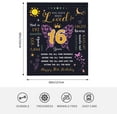 thumbnail image 5 of Sweet 16 Gifts for Girls, 16th Birthday Gifts for Girls, Gifts for 16 Year Old Girl, Sweet Sixteen Gifts for Girls，16 Year Old Girl Birthday Gift Ideas, Sweet 16 Birthday Decorations Blanket 60"X50", 5 of 6