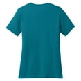 thumbnail image 2 of Oversized Tennis Player Serving Up Aces Graphic Design Ladies Big Size Port & Company Core Cotton V neck T-Shirt - Teal XL, 2 of 2