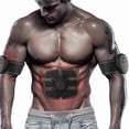 thumbnail image 2 of facefd Abdominal Muscle Massager Abdomen Arm Muscle Electric Stimulator, 6pcs Abs Sticker, 2pcs Arm Sticker, 1pc Butt Sticker, 2 of 5