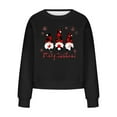 thumbnail image 4 of Qertyioot Chandail d'Hiver pour Femmes Mode Imprimé Noël, Manches Longues Col Rond Chaud Ample Tendance Tricoté, 4 of 4
