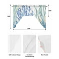 thumbnail image 6 of Ocean Botanical Kitchen Swag Valances for Windows, Summer Coastal Sea Blue Green Coral Swag Valances Curtains for Living Room, Rod Pocket Window Treatments for Bathroom, Bedroom, Cafe, 56"x36", 6 of 6