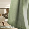 thumbnail image 2 of DriftAway Green Linen Curtains 84 Inches Long for Living Room Thick Semi Sheer 2 Panels Farmhouse 3 Inch Rod Pocket Back Tab Boho Rustic Light Filtering Window Drapes for Bedroom Privacy Assured, 2 of 8