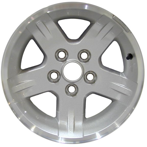 Remanufactured Machined Lip and Painted Silver Aluminum Wheel 15 x 8 5JL73PAKAA fits 2004-2006 Jeep Wrangler