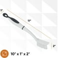 thumbnail image 2 of Superio Grout Brush with Ergonomic Handle for Tile Floors - Power Scrubber Grout Brush, Tile Scrubber - Deep Clean Brush for Bathroom, Shower, Kitchen, Sinks, Tiles (Grey), 2 of 6