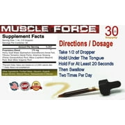Body Building Supplement Muscle Force Max Strength & Endurance Drops 175mg of Proprietary Growth Formula, Muscle Building and Recovery