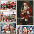 thumbnail image 2 of Arte de pared divertido de Papá Noel y muñeco de nieve, póster, imagen impresa, pintura en lienzo, sala de estar, decoración del hogar, Navidad, Año Nuevo, 2 of 4