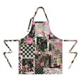 thumbnail image 2 of Pioneer Flower Floral Print Pattern Apron-Garden Aprons for Women with Pockets-Cotton Linen Waterproof Kitchen Cooking Gardening Aprons Adjustable for Kitchen,Cooking,BBQ and Salon 33x27 Inch, 2 of 7