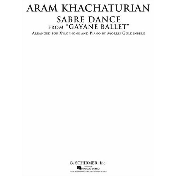 Sabre Dance from Gayane Ballet: Xylophone and Piano (Paperback)