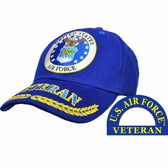 United States Air Force Veteran Hat Wreath Leaf Blue Cap USAF