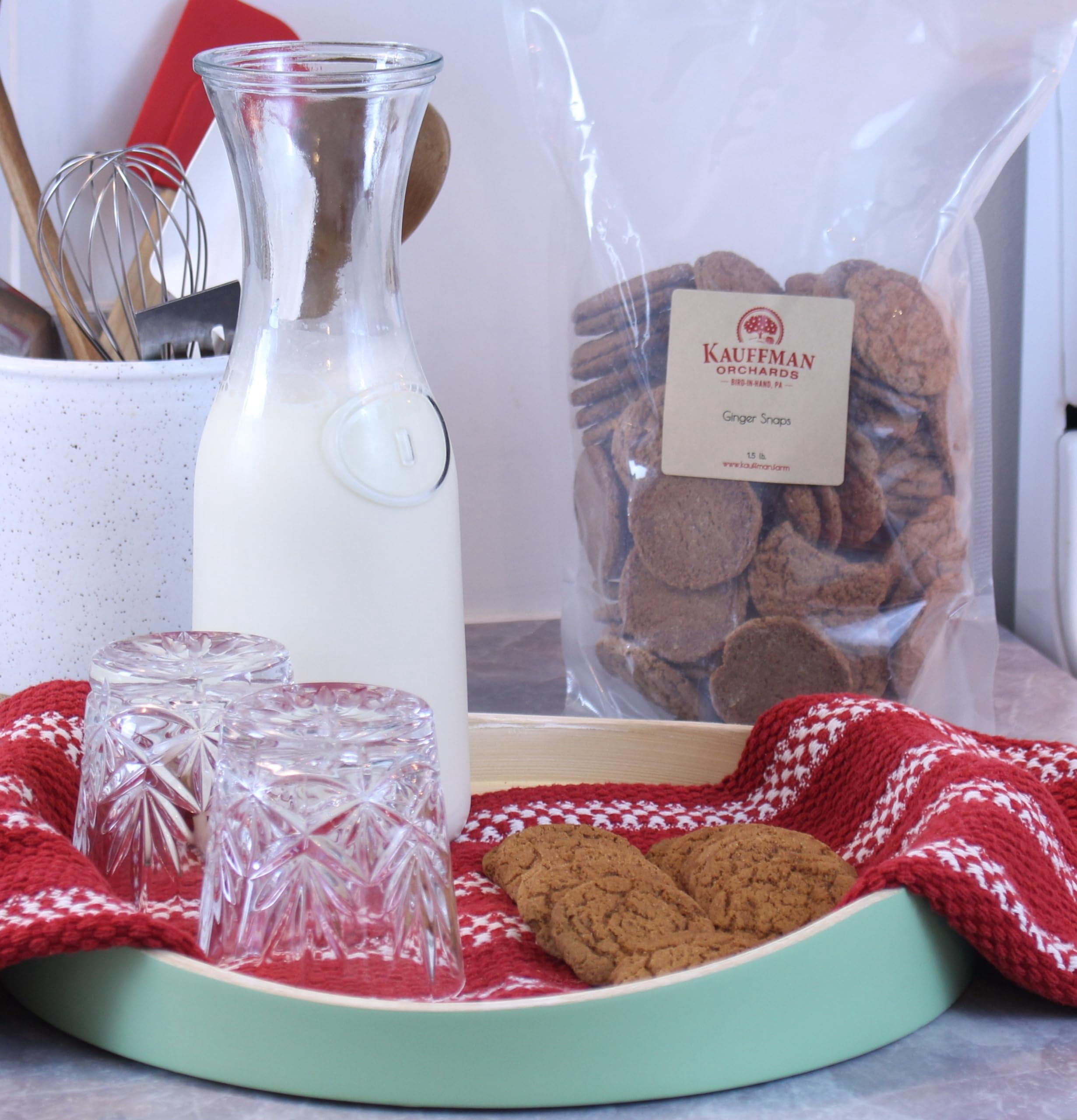 Kauffman Orchards Ginger Snap Cookies, Bulk 1.5 Pound Bag